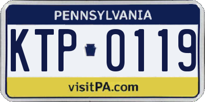 PA license plate KTP0119