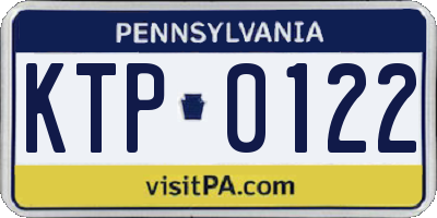 PA license plate KTP0122