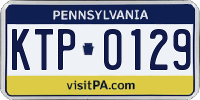 PA license plate KTP0129