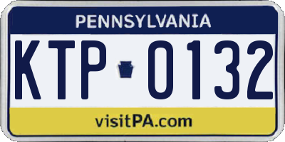 PA license plate KTP0132