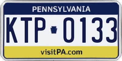 PA license plate KTP0133
