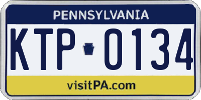 PA license plate KTP0134