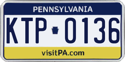 PA license plate KTP0136
