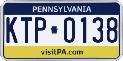 PA license plate KTP0138