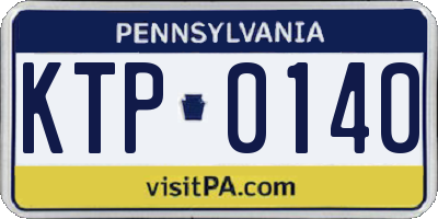 PA license plate KTP0140