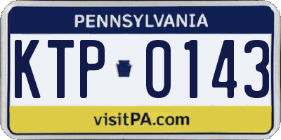 PA license plate KTP0143