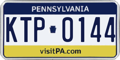 PA license plate KTP0144