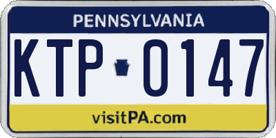 PA license plate KTP0147