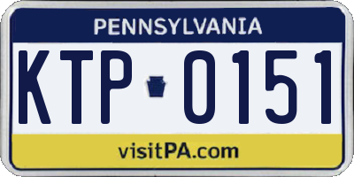 PA license plate KTP0151