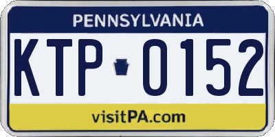 PA license plate KTP0152
