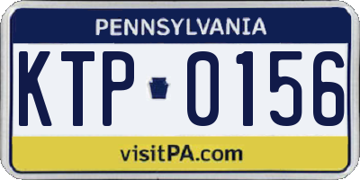 PA license plate KTP0156