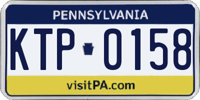 PA license plate KTP0158