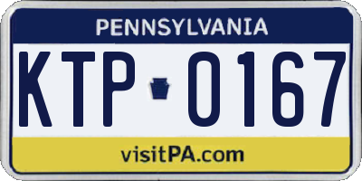 PA license plate KTP0167