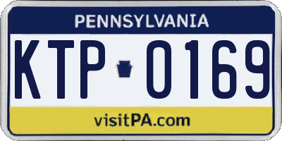 PA license plate KTP0169