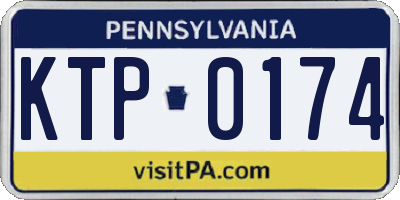 PA license plate KTP0174