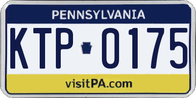 PA license plate KTP0175