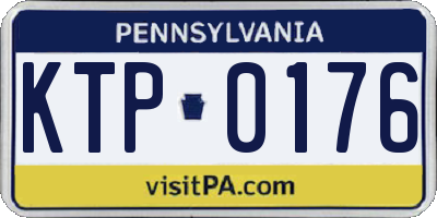 PA license plate KTP0176