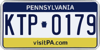 PA license plate KTP0179