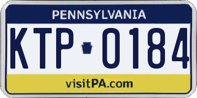 PA license plate KTP0184