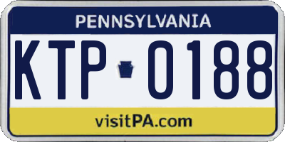 PA license plate KTP0188
