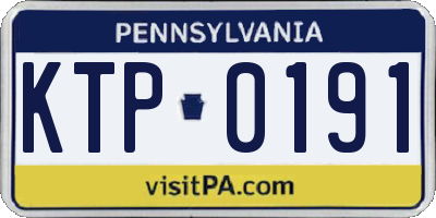 PA license plate KTP0191