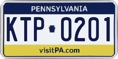 PA license plate KTP0201