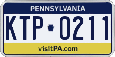 PA license plate KTP0211