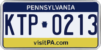 PA license plate KTP0213
