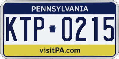 PA license plate KTP0215