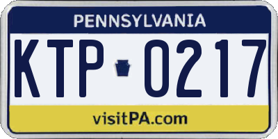 PA license plate KTP0217