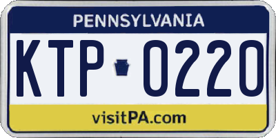 PA license plate KTP0220