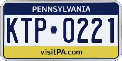 PA license plate KTP0221
