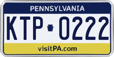 PA license plate KTP0222