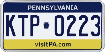 PA license plate KTP0223