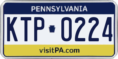 PA license plate KTP0224