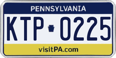 PA license plate KTP0225