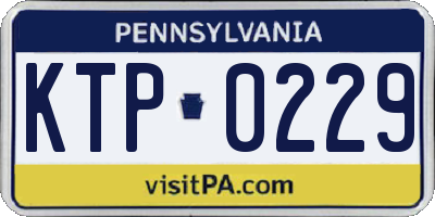 PA license plate KTP0229