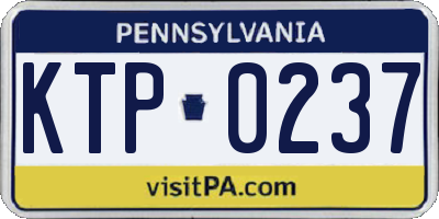 PA license plate KTP0237