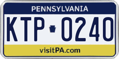 PA license plate KTP0240