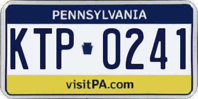 PA license plate KTP0241