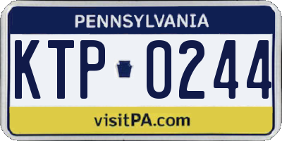 PA license plate KTP0244