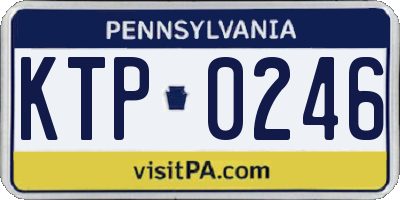PA license plate KTP0246