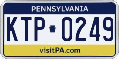PA license plate KTP0249