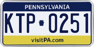 PA license plate KTP0251