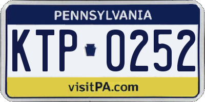 PA license plate KTP0252
