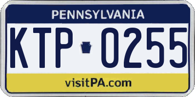 PA license plate KTP0255