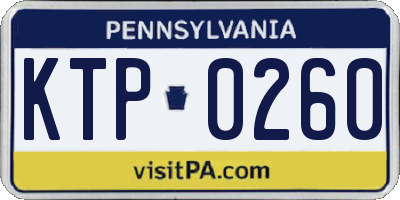 PA license plate KTP0260