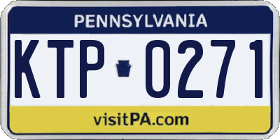 PA license plate KTP0271