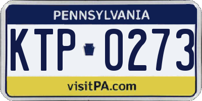 PA license plate KTP0273