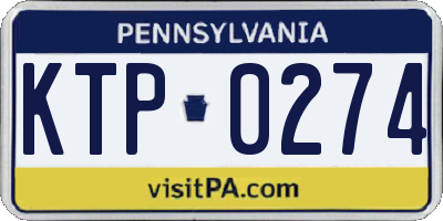 PA license plate KTP0274